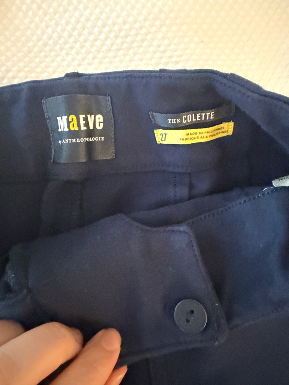 Maeve The Colette Ankle Pants in Navy Blue